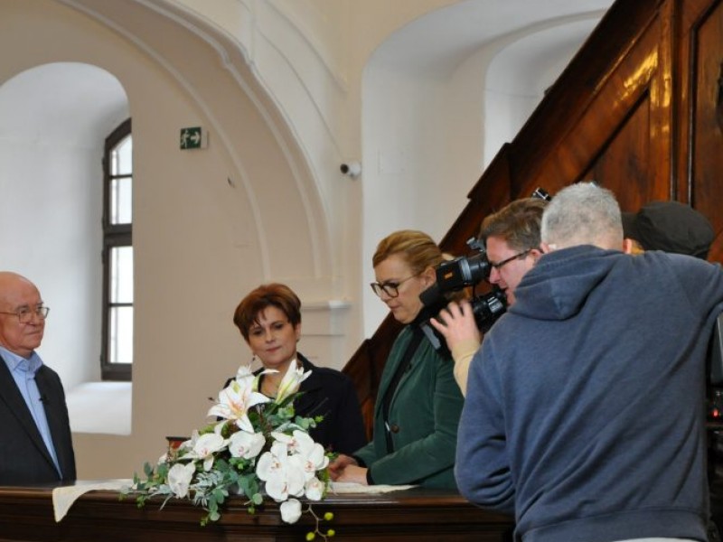 Borbás Marcsi a Pannonia Reformata Múzeumban