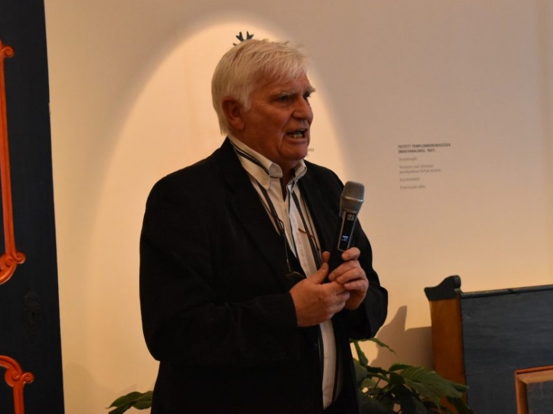 Kunfalvy Péter vívó, edző volt a vendég a Pannonia Reformata Múzeumban