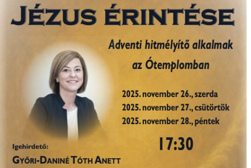 Adventi hitmélyítő alkalmak az Ótemplomban