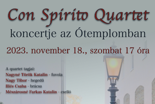 Con Spirito Quartet koncertje az Ótemplomban